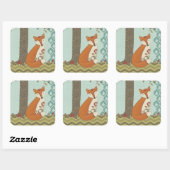 Forest Whimsy III Vierkante Sticker (Vel)