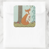Forest Whimsy III Vierkante Sticker (Tas)