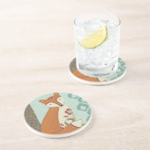 Forest Whimsy III Zandsteen Onderzetter (Zijkant)