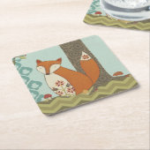 Forest Whimsy IV Kartonnen Onderzetters (Schuin)