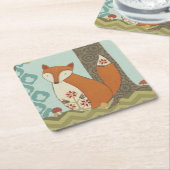 Forest Whimsy IV Kartonnen Onderzetters (Schuin)