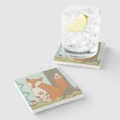 Forest Whimsy IV Stenen Onderzetter (Zijkant)