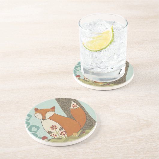 Forest Whimsy IV Zandsteen Onderzetter (Zijkant)