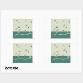 Forest Whimsy sanfte Waldmagie Rechthoekige Sticker (Vel)