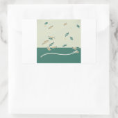 Forest Whimsy sanfte Waldmagie Rechthoekige Sticker (Tas)