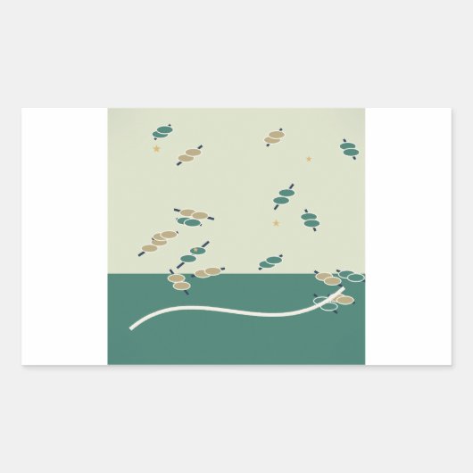 Forest Whimsy sanfte Waldmagie Rechthoekige Sticker (Voorkant)