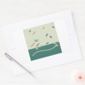 Forest Whimsy sanfte Waldmagie Rechthoekige Sticker (Envelop)