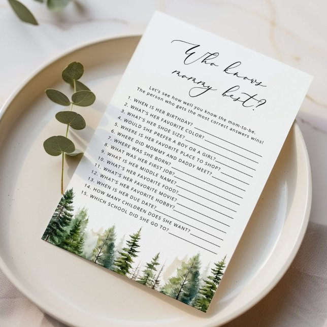 Forest Wie kent mama beste baby shower spel (Creator heeft geüpload)