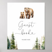 Forest wild beer gelieve het Gastenboek Poster te  (Voorkant)
