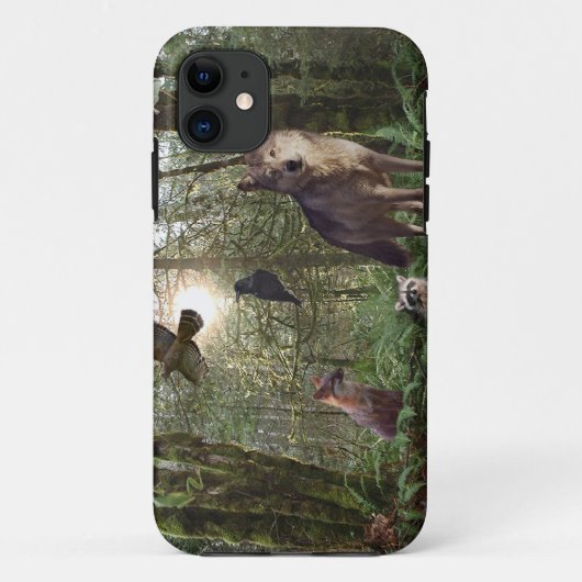 Forest Wilde Dieren Wildlife Natuur iPhone Case (Achterkant)