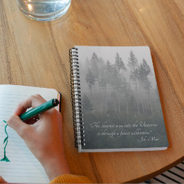 Forest Wilderness Foto met John Muir Quote Notitieboek