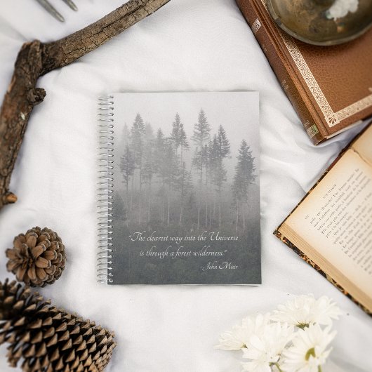 Forest Wilderness Foto met John Muir Quote Notitieboek