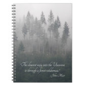 Forest Wilderness Foto met John Muir Quote Notitieboek (Voorkant)