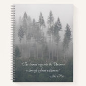 Forest Wilderness Foto met John Muir Quote Notitieboek (Voorkant)