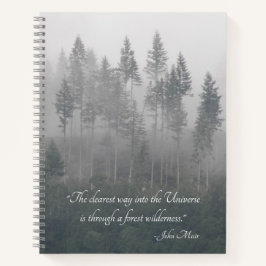 Forest Wilderness Foto met John Muir Quote Notitieboek