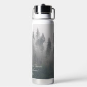 Forest Wilderness Foto met John Muir Quote Waterfles (Achterkant)