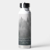 Forest Wilderness Foto met John Muir Quote Waterfles (Links)