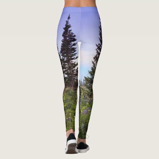 Forest Wildflower Dawn Foto Leggings (Achterkant)