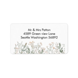 Forest Wildflowers Address Label