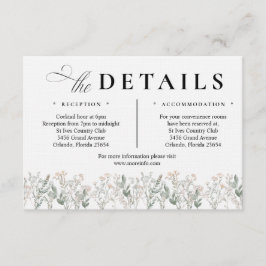 Forest Wildflowers Enclosure Card Informatiekaartje