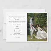 Forest Wildflowers Floral Rustic Wedding Photo Bedankkaart (Achterkant)