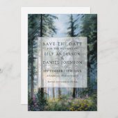 Forest Wildflowers Floral Rustic Wedding Save The Date (Voorkant / Achterkant)