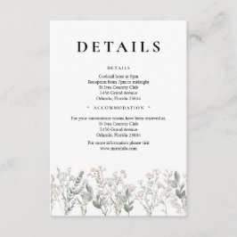 Forest Wildflowers QR Code Enclosure Card Informatiekaartje