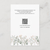 Forest Wildflowers QR Code Enclosure Card Informatiekaartje (Achterkant)