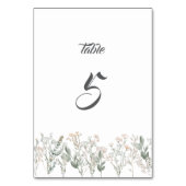 Forest Wildflowers Table Number Card Kaart (Achterkant)