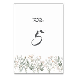 Forest Wildflowers Table Number Card Kaart