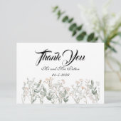 Forest Wildflowers Thank You Card Bedankkaart (Staand voorkant)