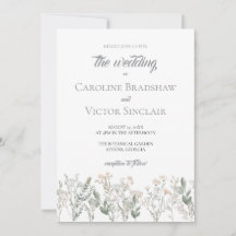 Forest Wildflowers Wedding Invitation