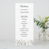 Forest Wildflowers Wedding Program (Staand voorkant)