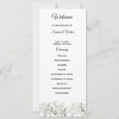 Forest Wildflowers Wedding Program (Voorkant)