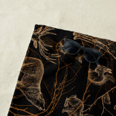 Forest Wildlife Animals Herten Beren Dark Natuur Strandlaken (In situ)