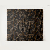 Forest Wildlife Animals Herten Beren Dark Natuur Wandkleed (Voorkant (horizontaal))