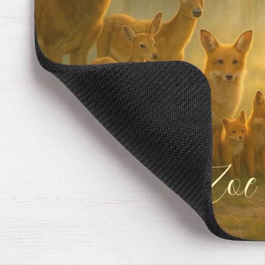 Forest wildlife animals - Personalized Muismat (Hoek)