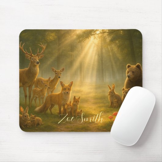 Forest wildlife animals - Personalized  Muismat (Met muis)