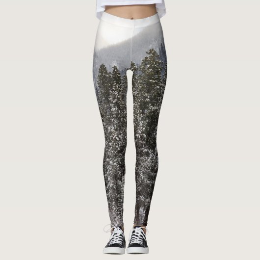 Forest Winter Snow Scene Leggings (Voorkant)
