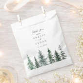 Forest Wintre Watercolor Wedding Bedankzakje (Geknipt)