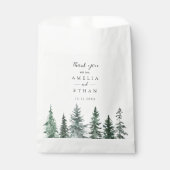 Forest Wintre Watercolor Wedding Bedankzakje (Voorkant)