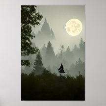 Forest Witch Art - Halloween Poster
