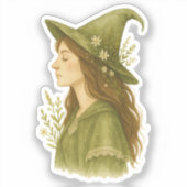 Forest Witch Botanical Sticker (Voorkant)