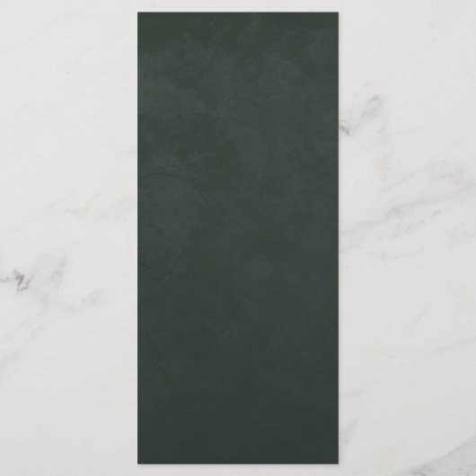 Forest Witch Green Floral Wedding Menu Card (Achterkant)