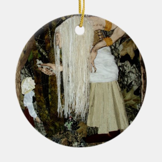 Forest Witch-kerstversiering Keramisch Ornament (Voorkant)