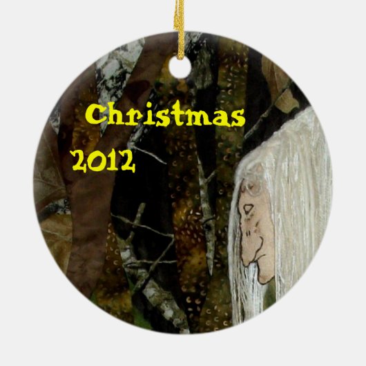 Forest Witch-kerstversiering Keramisch Ornament (Achterkant)