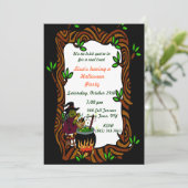 Forest Witch Party-uitnodiging Kaart (Staand voorkant)