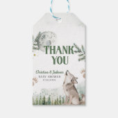 Forest Wolf Baby shower Gift Labels Cadeaulabel (Voorkant)