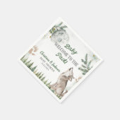 Forest Wolf Baby shower Papieren servetten (Hoek)