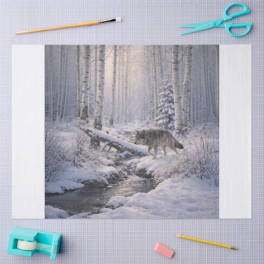 Forest Wolf Tissuepapier (Craft)